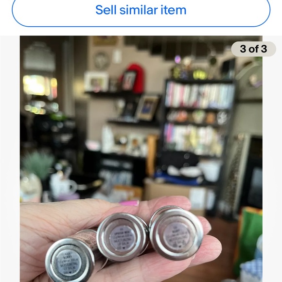 Benefit Lot of 3 Travel Size Lip Balms.  Shades:  Spiced Red, Berry & Ruby.  New - Picture 3 of 3